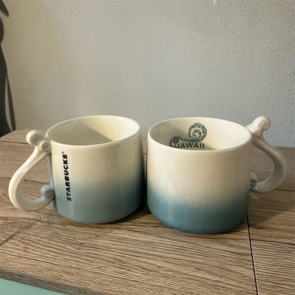 Starbucks 2014 Blue Hawaii Wave Ceramic Mug 10 oz